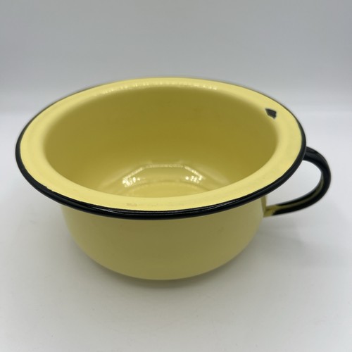 Vintage enamel chamber pot - vintage,