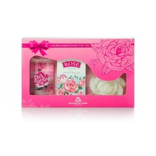 Gift Set Bulgarian Rosel - Parfum roll-on, Natural rose water, Candle perfume