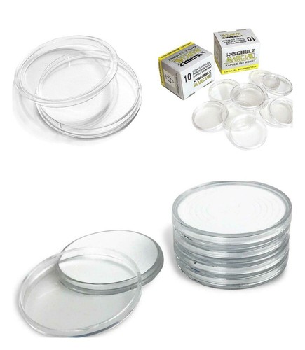 Clear plastic coin - clear, display