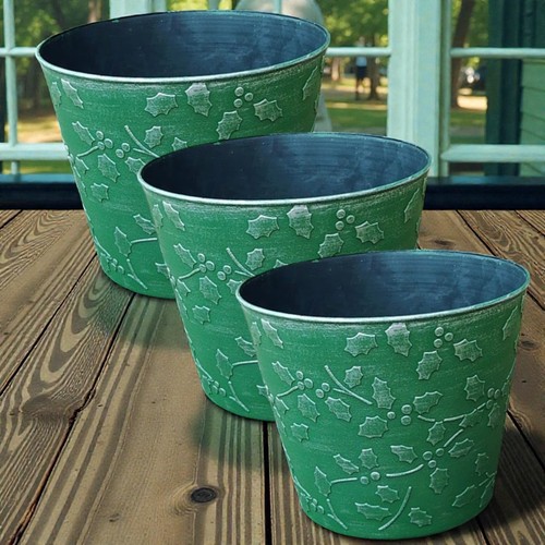Vintage green holly plastic - holly,