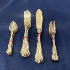 Silver Plated Cutlery 6x Dessert Forks 6x Dessert Spoons 6x Fish Forks Vintage