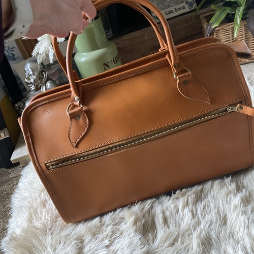 Vintage 1960s tan leather - vintage,