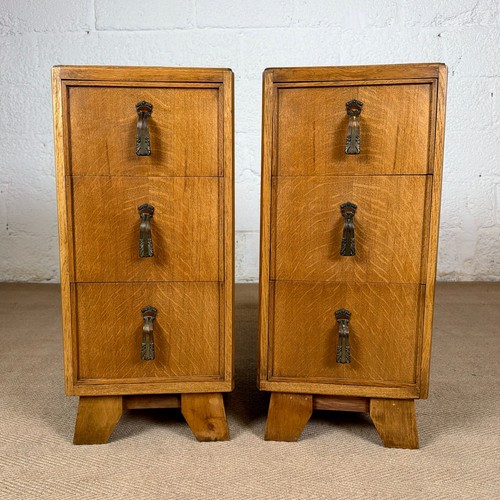 Pair oak bedside - oak,