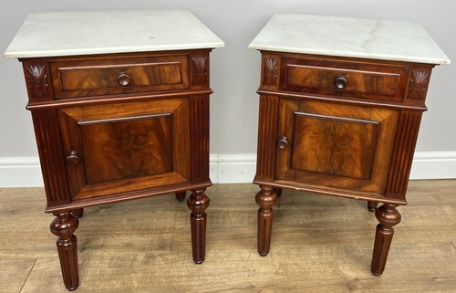 Pair bedside tables antique - tables,