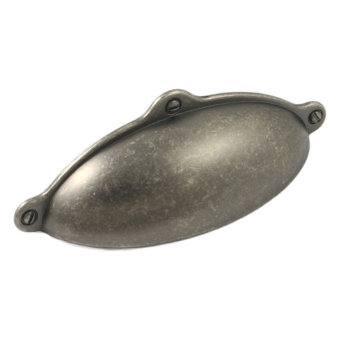 Pewter finish knob cup - pewter,