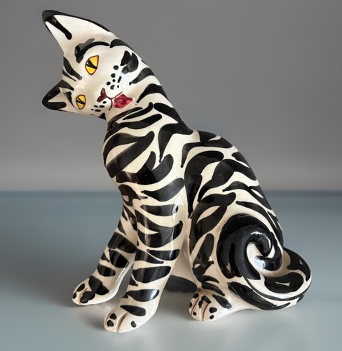 Vintage italian ceramic cat - vintage,