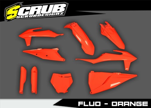 Plastics kit fluo - orange, ktm