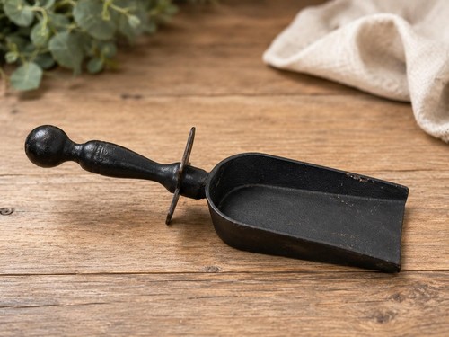 Cast iron coal scoop fireplace - cast,