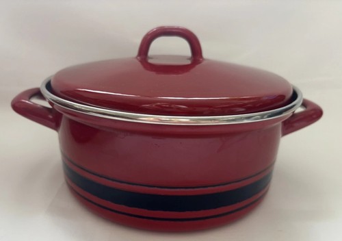 Vintage retro 1960s red - vintage, enamel