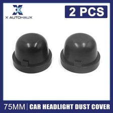 2Pcs 75mm Inner Dia Rubber Housing Seal Cap Dust Cover for Car LED HID Headlight