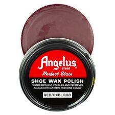 Angelus Perfect Stain Leather Shoe Boot Wax Polish Cream - RED/OXBLOOD - 3 oz
