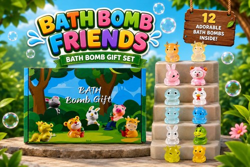 Bath bomb gift set 12pcs - bath,