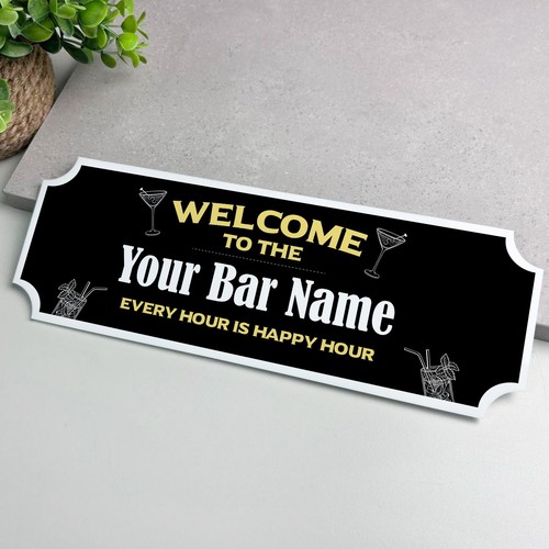 Personalised bar welcome signs - personalised,