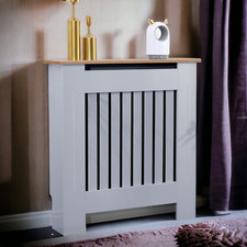 Modern Radiator Cover Small Large Wall Cabinet MDF Slats Wood Grill Furniture
