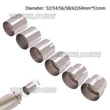 52/54/56/58/62/64-51mm Universal Adapter Slip Exhaust Pipe Connector Motorcycle