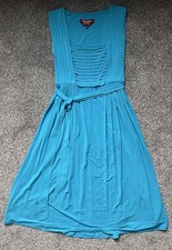 Max Mara Studio Contemporary Mini Dress in Teal Italian Size 8.