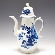 Lowestoft Porcelain Coffee Pot
