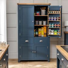 Westbury Blue Painted Large Kitchen Larder Pantry Cupboard - Double Storage BP60