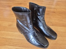 Vintage Florsheim Disco Boots Size Zip Black Hipster Beatle Men's 10.5 D 92125