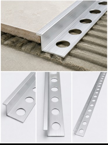 Aluminium tile edge trim 10mm - tile,