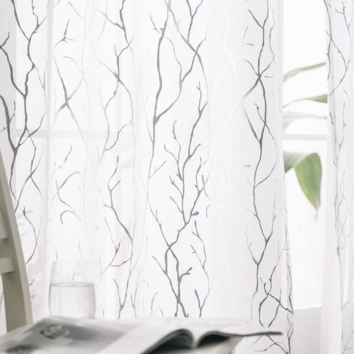 White sheer curtains inch - white,
