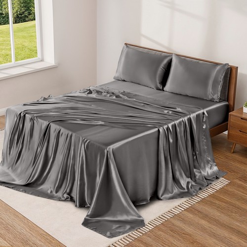 Satin bed sheet set piece - 4,