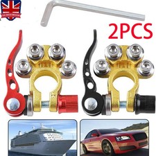 2X 12V Battery Terminals Connectors Clamps Quick Release For Caravan Car Van UK