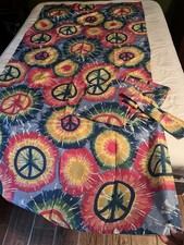 2pr Tie Dye Starburst Peace