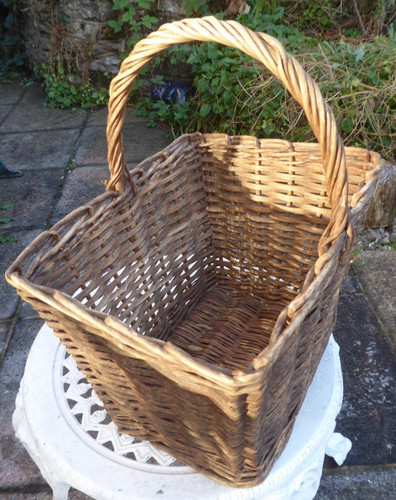 Vintage wicker shopping basket - vintage,