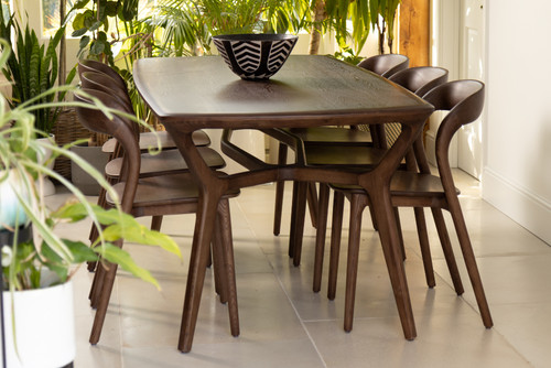 Solid ash wood dining table - wood,