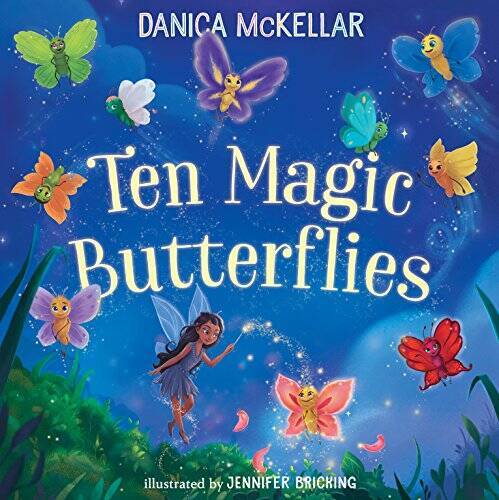 Ten magic butterflies - ten, board