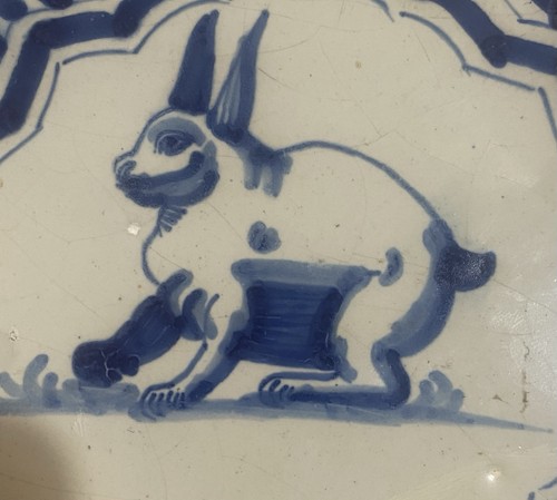Dutch delft tile happy - tile,