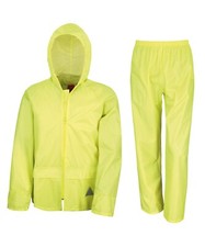 Waterproof Jacket/Trouser Suit Raincoat in Carry Bag Result Various Colours