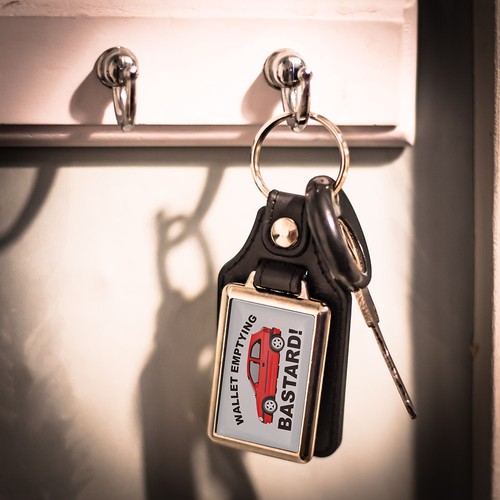 Key ring vauxhall corsa - key,
