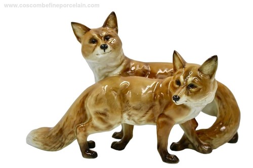 Large pair foxes german - pair,