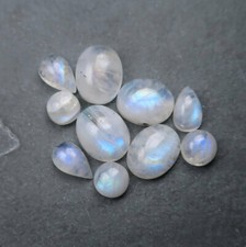 Rainbow Moonstone Cabochons for jewellery making | Round, Oval, Teardrop