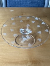 Emma Bridgewater Glass Hearts Cake Stand Comport