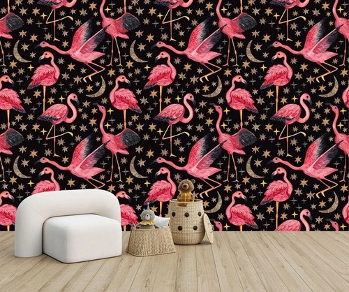 Watercolor flamingo nursery - watercolor,