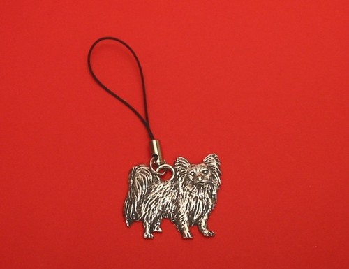 Papillon dog pewter - pewter, mobile