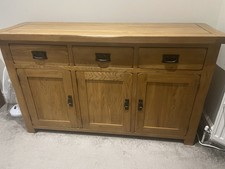 Solid oak 3 door, 3 drawers
