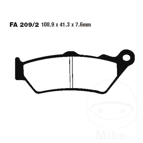Ebc brake pads semi - pads, semi-sintered