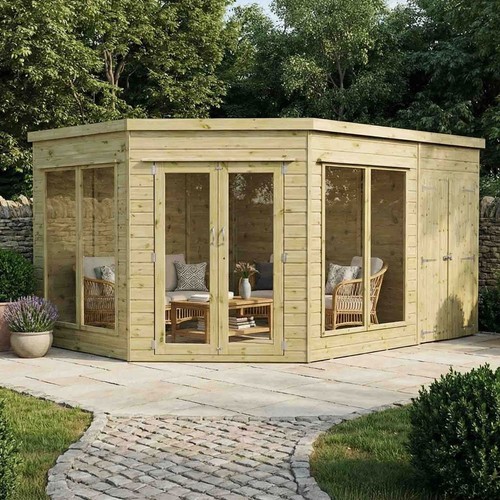 Garden corner summerhouse - corner, side