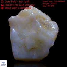 5.00 Cts Natural Australian Fire Opal Gemstone Pendant Making Rough 15x14x6 mm