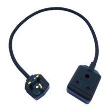 3 PIN 13A UK PLUG TO A 15A ROUND PIN SOCKET  230V 240V 13A MAX!