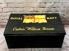 VINTAGE METAL TRUNK,ORIGINAL