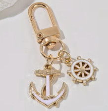 Ships Anchor Wheel Keyring -