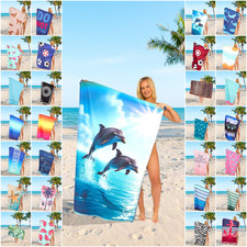 Sand Free Beach Towel Printed Large Size Lightweigh Bath Sheet Soft Absorbent