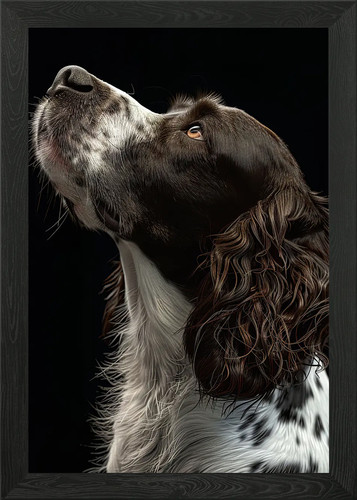Springer spaniel framed wall - spaniel,