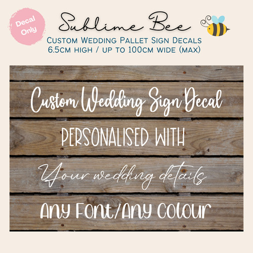 Custom pallet sign decals - custom,