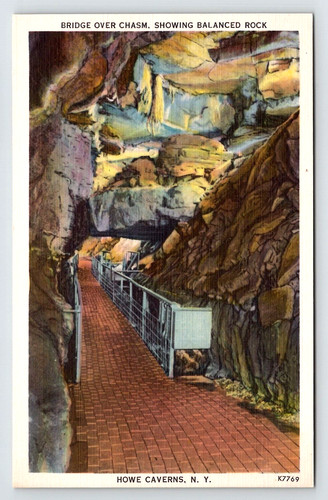 Postcard bridge over chasm - postcard,